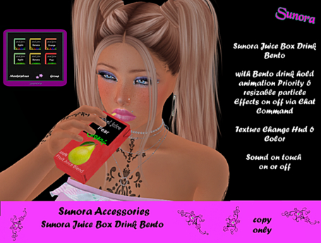 Second Life Marketplace - Sunora Juice Box Drink Bento